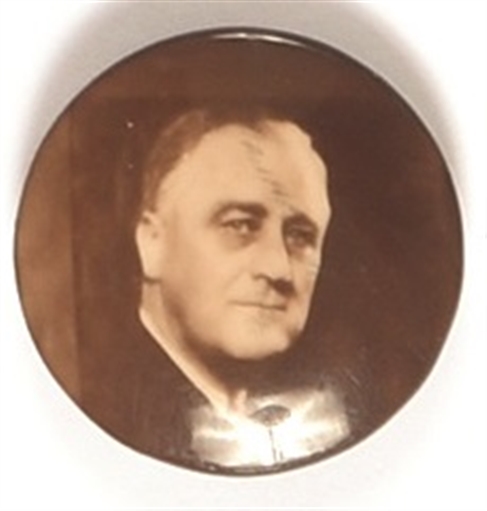 Franklin Roosevelt Sepia Celluloid