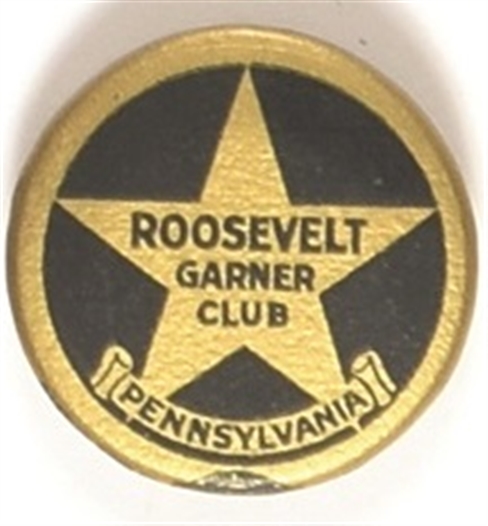 Roosevelt, Garner Club Pennsylvania