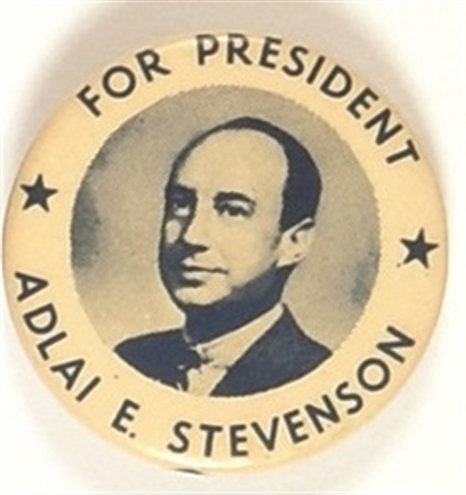 Stevenson for President Two Stars Pin