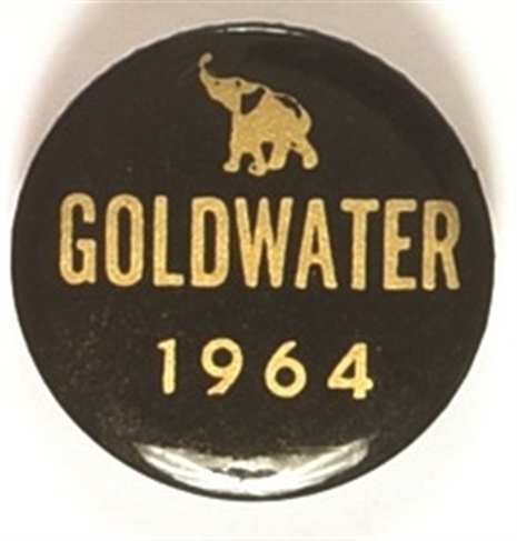 Goldwater 1964 Black and Gold Celluloid