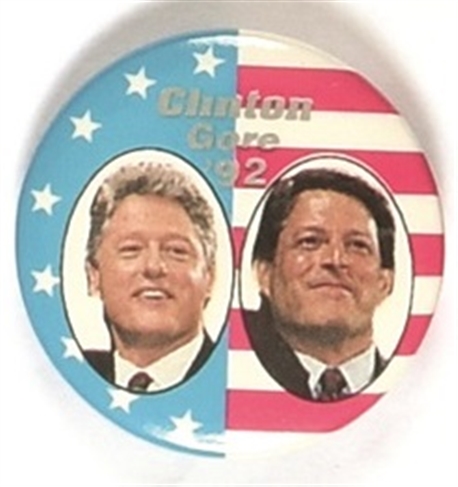 Clinton, Gore American Flag Jugate