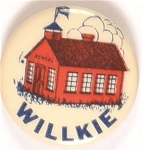 Willkie Red Schoolhouse Celluloid