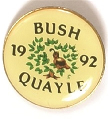 Bush, Quayle 1992 Pin