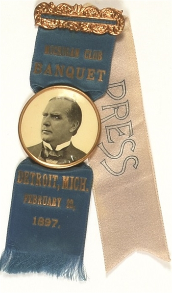 McKinley Detroit Banquet Press Badge