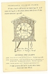 Bryan Nebraska Cuckoo Clock Postcard