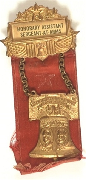 Roosevelt 1936 Convention Badge