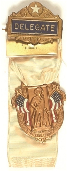 Roosevelt 1944 Convention Delegate Badge