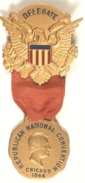 Dewey 1944 Delegate Badge