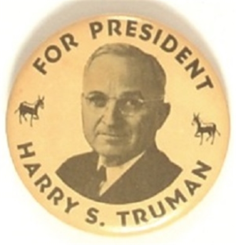 Truman for President Donkeys Pin