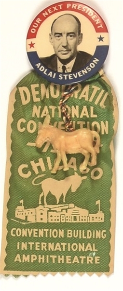 Stevenson Pin, 1952 Convention Ribbon