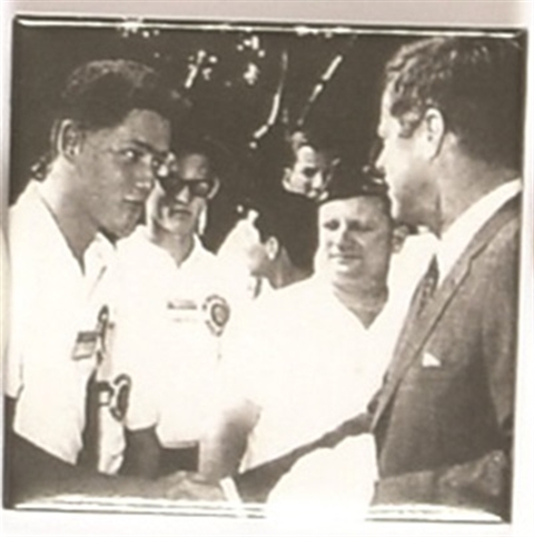 Bill Clinton with JFK Celluloid