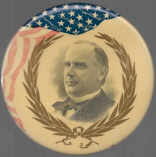 McKinley Flag and Laurel Celluloid