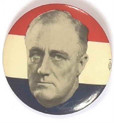 Roosevelt Red, White and Blue Floating Head Celluloid