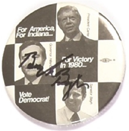 Carter Indiana Pin, Signed by Birch Bayh