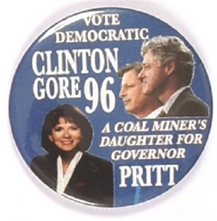 Clinton, Gore, Pritt West Virginia Coattail