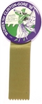 Clinton Suffrage Clarion Pin and Ribbon