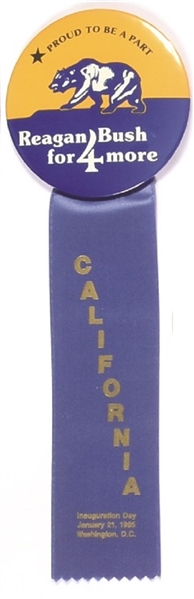 Reagan California Bear Pin and Ribbon