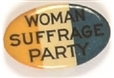 Woman Suffrage Party Blue, Yellow and White Celluloid