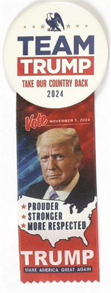 Team Trump Pin and Ribbon