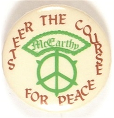 McCarthy Steer the Course for Peace