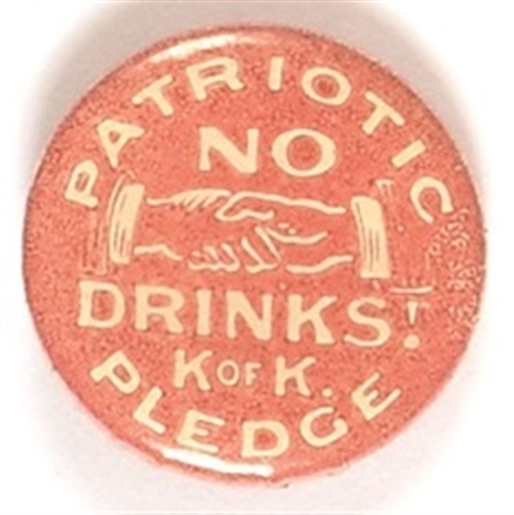 Patriotism No Drinks Pledge