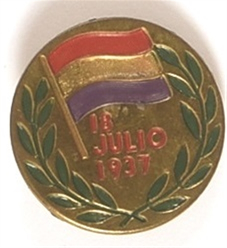 Spanish Civil War 1937 Pin