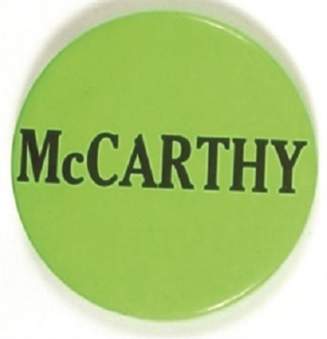 Eugene McCarthy Green and Black Celluloid