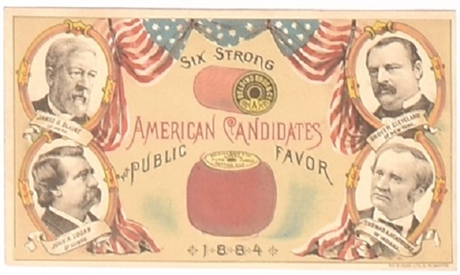 Haskin Dry Goods 1884 Candidates Trade Card