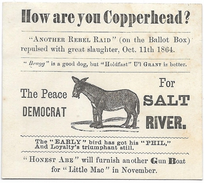 Lincoln Anti McClellan Are You a Copperhead?