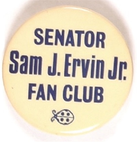 Sen. Sam Ervin Fan Club Watergate Pin