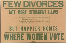 Few Divorces! Suffrage Poster