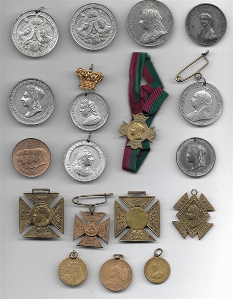 Collection of 18 Queen Victoria Medals