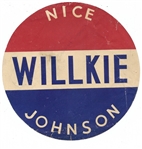 Willkie, Walter Johnson Coattail Sticker