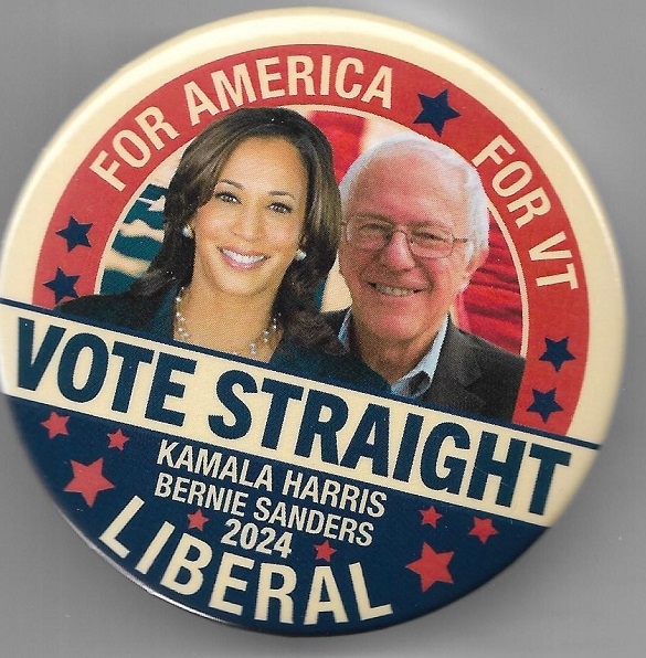 Harris, Sanders Vermont Vote Straight Liberal