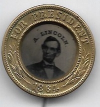 Abraham Lincoln Ferrotype Pin