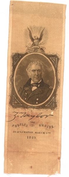 Zachary Taylor the Peoples Choice Inaugural Ribbon