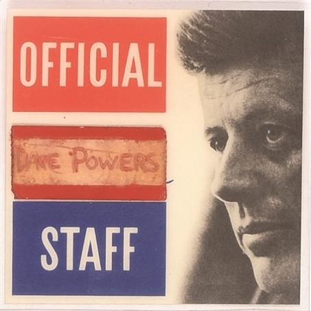 Dave Powers Official Staff JFK Badge