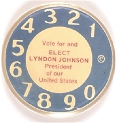 Lyndon Johnson Plastic Phone Dial