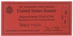 Clinton Impeachment Trial Press Ticket