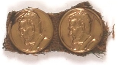 Lincoln Brass Mourning Buttons