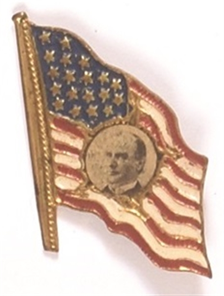 McKinley Enamel Flag Stickpin