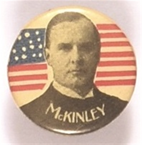 William McKinley Flag Celluloid