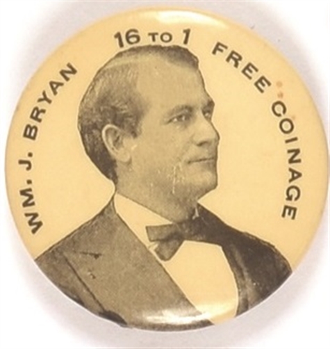 Bryan Free Coinage Celluloid