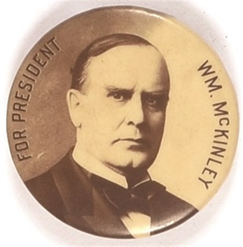 McKinley Handsome Sepia Celluloid