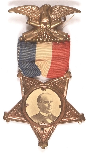 McKinley Star Brass Shell Badge