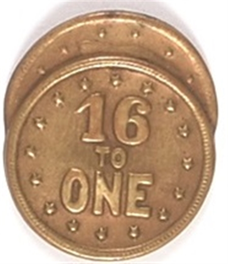 Bryan 16 to 1 Embossed Metal Pin