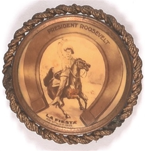 Roosevelt Rare La Fiesta Rough Rider Pin