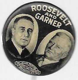 Roosevelt, Garner Celluloid Jugate 