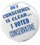 My Conscience is Clear 1960s Pin 