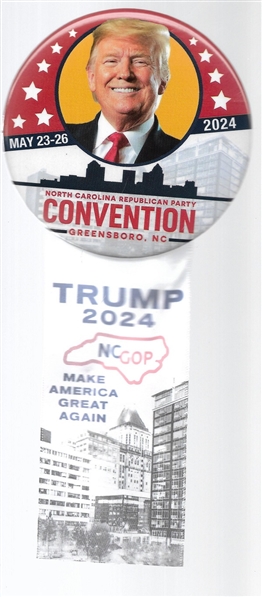 Trump North Carolina Pin and Ribbon